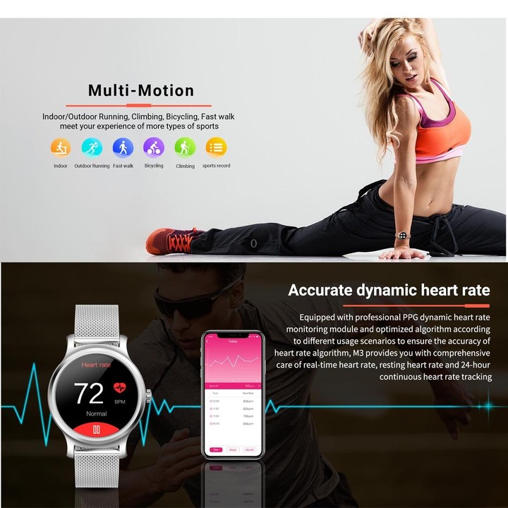 SMA-R2 1.3 inches IPS Screen Smart Watch IP65 Waterproof,Support Call /Message Reminder /Dual-mode Bluetooth 3.0 + 4.0/ Sleeping