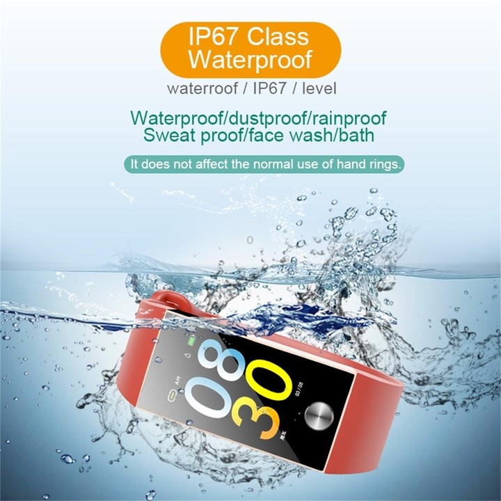 S28 1.14 inch TFT Color Screen IPX67 Waterproof Bluetooth Smartwatch, Support Call Reminder/ Heart Rate Monitoring /Blood Pressu