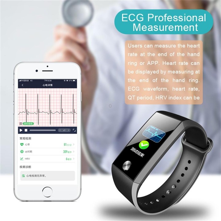 S28 1.14 inch TFT Color Screen IPX67 Waterproof Bluetooth Smartwatch, Support Call Reminder/ Heart Rate Monitoring /Blood Pressu