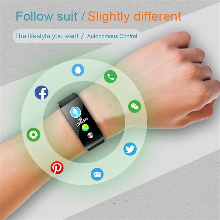 S28 1.14 inch TFT Color Screen IPX67 Waterproof Bluetooth Smartwatch, Support Call Reminder/ Heart Rate Monitoring /Blood Pressu