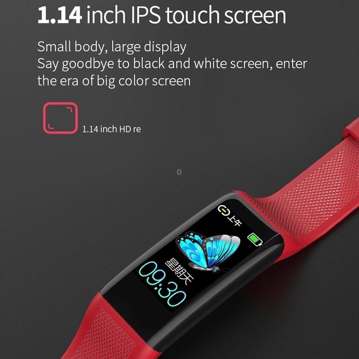 C20 1.14 inch IPS Touch Screen IPX67 Waterproof Smartwatch, Support Call Reminder/ Heart Rate Monitoring /Blood Pressure Monitor