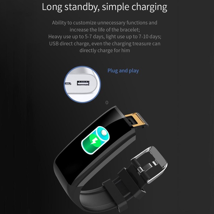 C20 1.14 inch IPS Touch Screen IPX67 Waterproof Smartwatch, Support Call Reminder/ Heart Rate Monitoring /Blood Pressure Monitor
