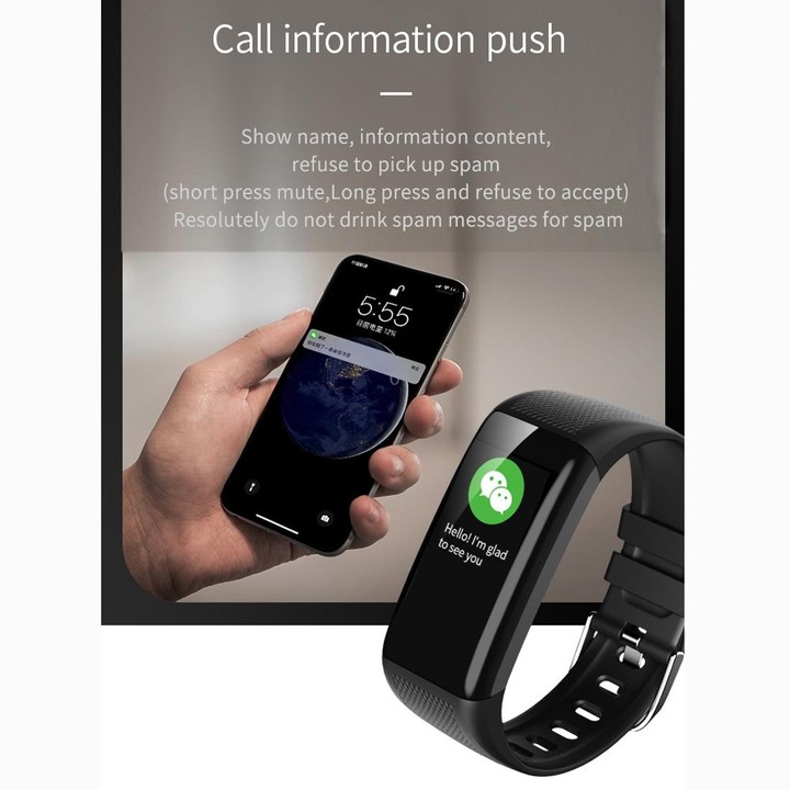 C20 1.14 inch IPS Touch Screen IPX67 Waterproof Smartwatch, Support Call Reminder/ Heart Rate Monitoring /Blood Pressure Monitor