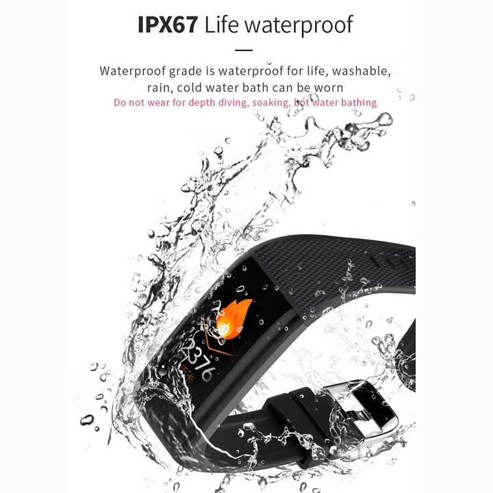 C20 1.14 inch IPS Touch Screen IPX67 Waterproof Smartwatch, Support Call Reminder/ Heart Rate Monitoring /Blood Pressure Monitor