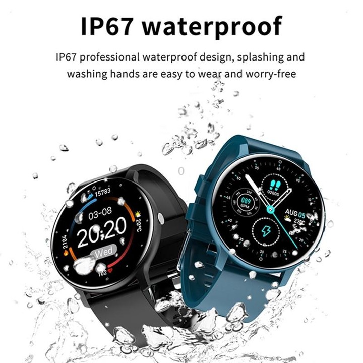 ZL02D 1.28 inch IP67 Waterproof Steel Band Smart Watch Support Heart Rate Monitoring (Gold)