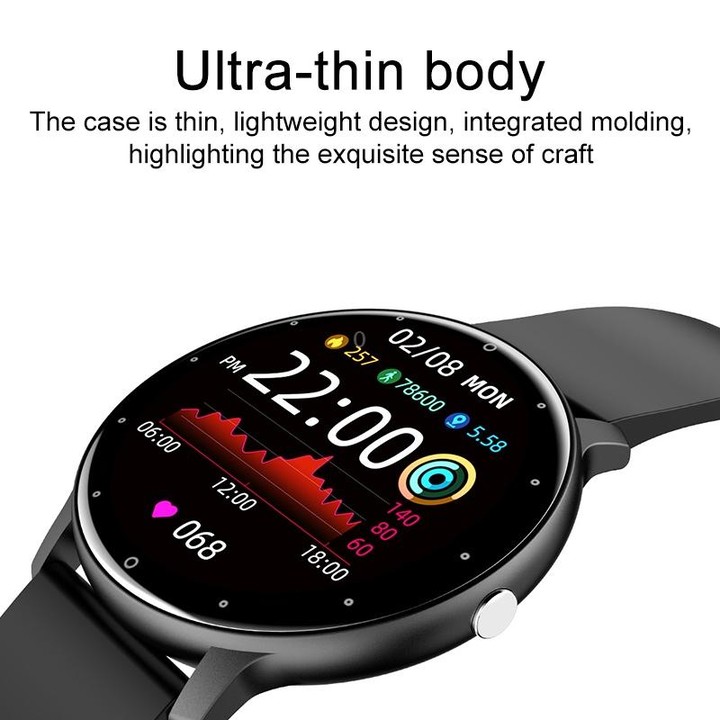 ZL02D 1.28 inch IP67 Waterproof Steel Band Smart Watch Support Heart Rate Monitoring (Blue)