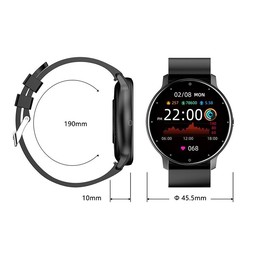 ZL02D 1.28 inch IP67 Waterproof Steel Band Smart Watch Support Heart Rate Monitoring (Blue)