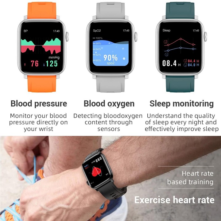 SE02 Bluetooth Smart Sports Watch, Support Heart Rate / Blood Pressure / Blood Oxygen Monitoring & Sleep Monitoring & Sedentary