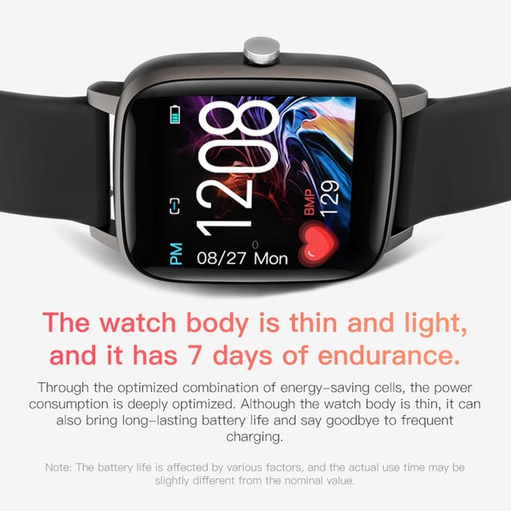 T98 1.4 inch Color Screen Smart Watch, IP67 Waterproof, Support Body Temperature Measurement / Heart Rate Monitoring / Blood Pre