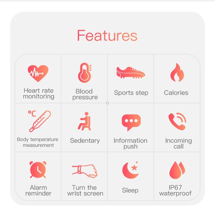 T98 1.4 inch Color Screen Smart Watch, IP67 Waterproof, Support Body Temperature Measurement / Heart Rate Monitoring / Blood Pre
