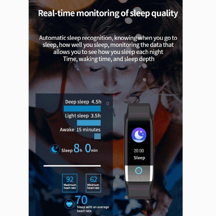 X1 1.08 inch Color Screen IP67 Waterproof Smart Watch Wristband,Support Message Reminder / Heart Rate Monitor / Blood Oxygen Mon