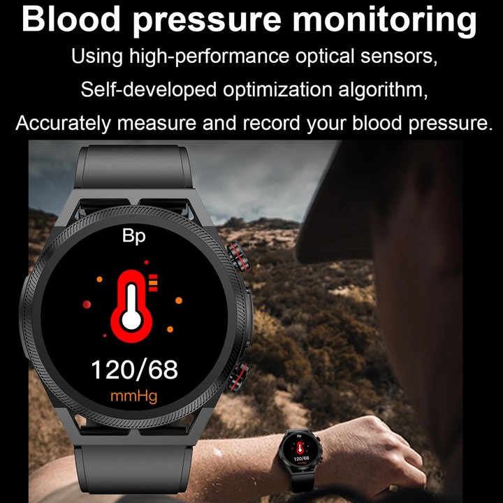 ET310 1.39 inch IPS Screen IP67 Waterproof Silicone Band Smart Watch, Support Body Temperature Monitoring / ECG (Black)