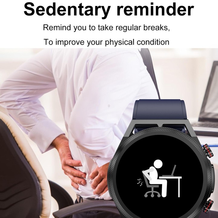 ET310 1.39 inch IPS Screen IP67 Waterproof Silicone Band Smart Watch, Support Body Temperature Monitoring / ECG (Black)