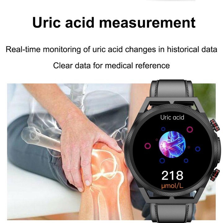 ET310 1.39 inch IPS Screen IP67 Waterproof Silicone Band Smart Watch, Support Body Temperature Monitoring / ECG (Black)