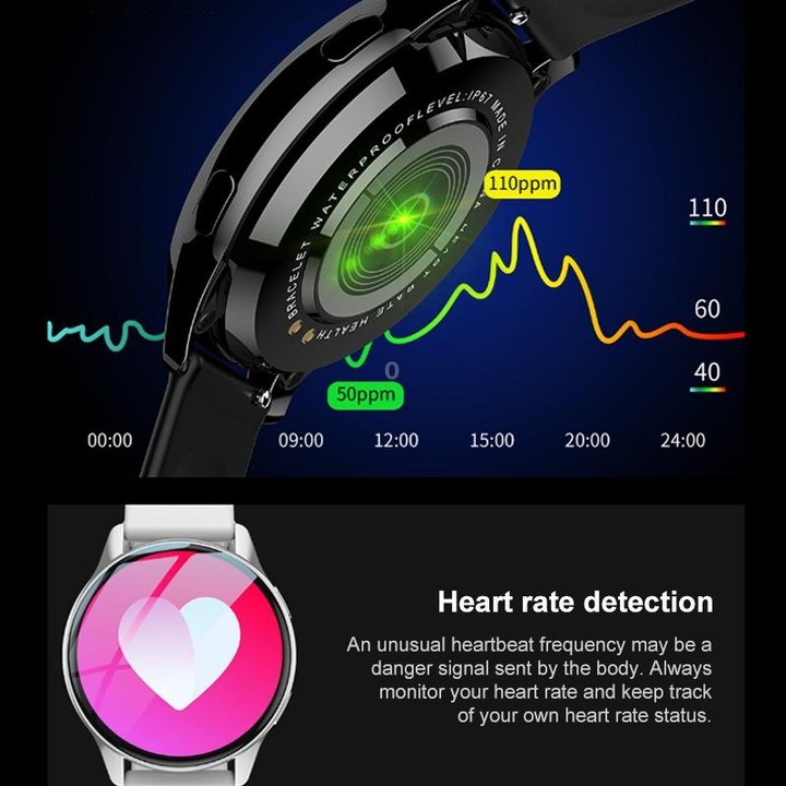 Lokmat T2 Pro 1.28 inch IPS Touch Screen Waterproof Smart Watch, Support Heart Rate / Blood Pressure Monitor (Pink)