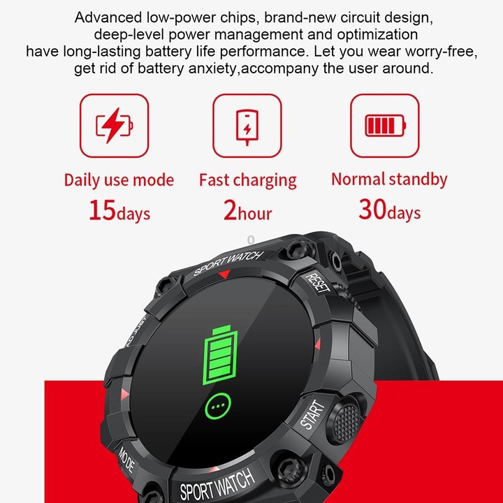 FD68 1.3 inch Color Round Screen Sport Smart Watch, Support Heart Rate / Multi-Sports Mode(Green)