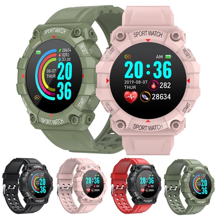 FD68 1.3 inch Color Round Screen Sport Smart Watch, Support Heart Rate / Multi-Sports Mode(Red)