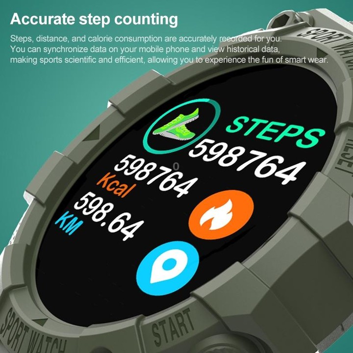 FD68S 1.44 inch Color Roud Screen Sport Smart Watch, Support Heart Rate / Multi-Sports Mode(Green)