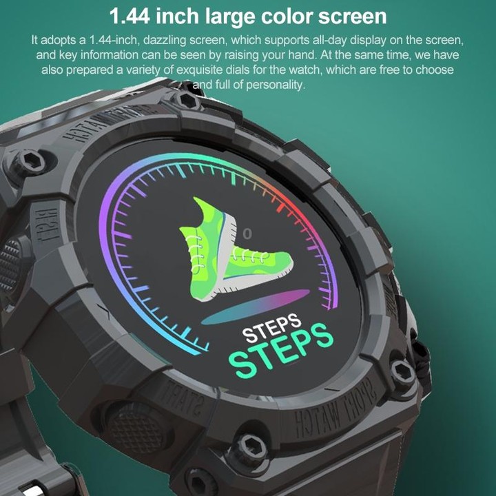 FD68S 1.44 inch Color Roud Screen Sport Smart Watch, Support Heart Rate / Multi-Sports Mode(Red)