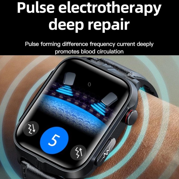 TK11P 1.83 inch IPS Screen IP68 Waterproof Steel Band Smart Watch, Support Stress Monitoring / ECG (Black)