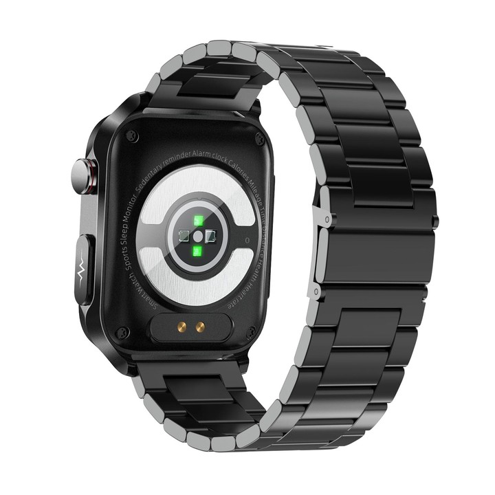 TK11P 1.83 inch IPS Screen IP68 Waterproof Steel Band Smart Watch, Support Stress Monitoring / ECG (Black)