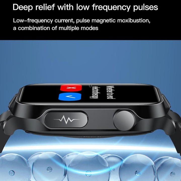 TK11P 1.83 inch IPS Screen IP68 Waterproof Steel Band Smart Watch, Support Stress Monitoring / ECG (Black)