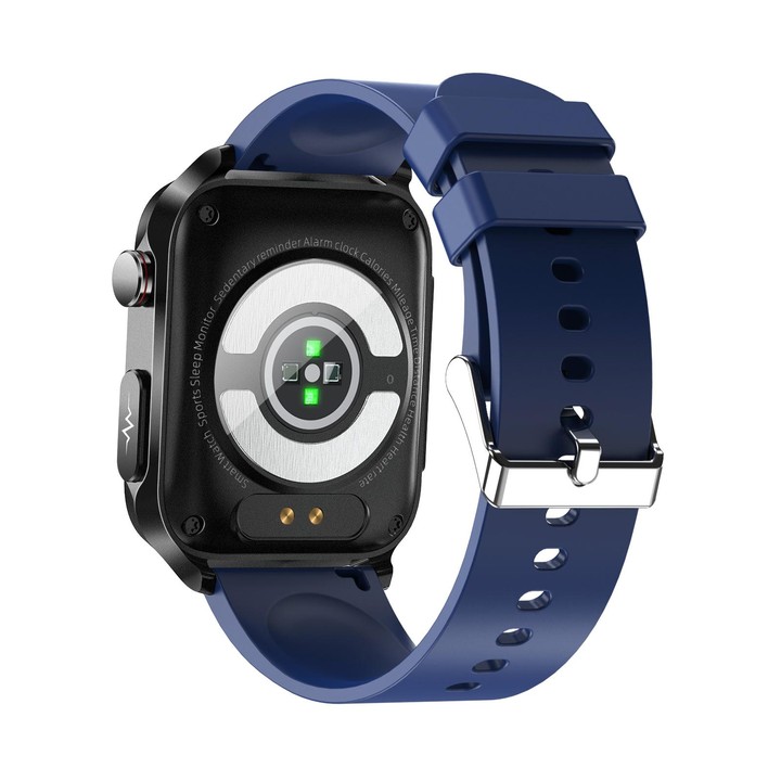 TK11P 1.83 inch IPS Screen IP68 Waterproof Silicone Band Smart Watch, Support Stress Monitoring / ECG (Blue)