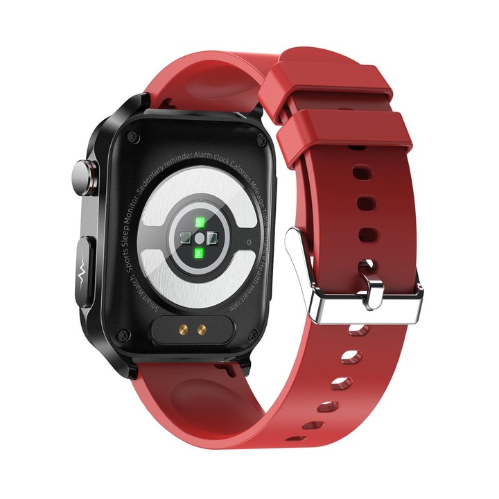 TK11P 1.83 inch IPS Screen IP68 Waterproof Silicone Band Smart Watch, Support Stress Monitoring / ECG (Red)