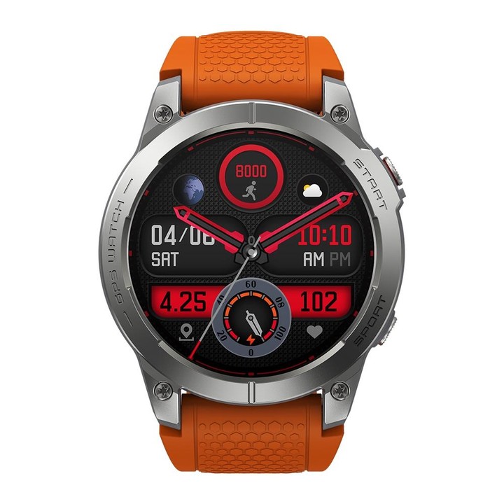 Zeblaze Stratos 3 1.43 inch AMOLED Screen IP68 Waterproof Smart Watch, Support Bluetooth Call / GPS (Orange)