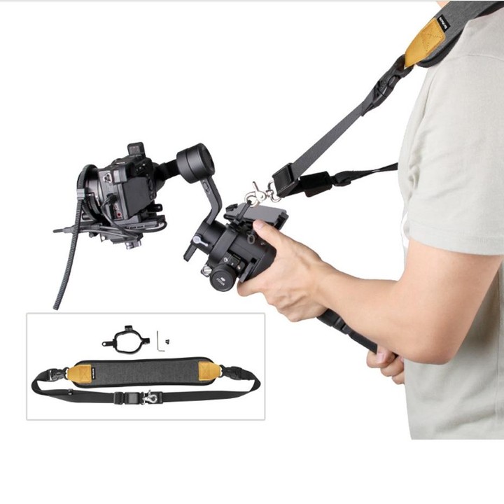 Sunnylife RO-Q9228 Handheld Gimbal Special Lanyard Shoulder Strap + Fixed Ring Hang Buckle for DJI RONIN-SC
