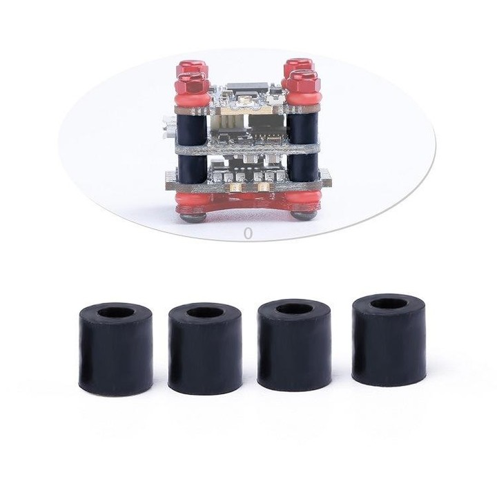 5 Packs / 100pcs iFlight M2 4mm Damping Standoff 16x16 Flytower Shock Absorber Rubber Column Separation Pillar for FPV Race Dron