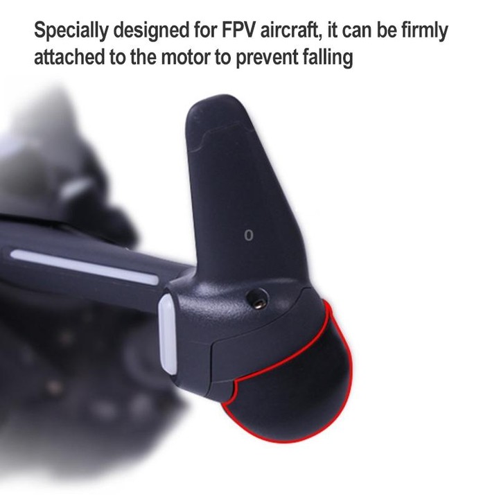 Sunnylife FV-Q9308 4 PCS Motor Protective Cover Motors Silicone Cap Protector for DJI FPV (Red)
