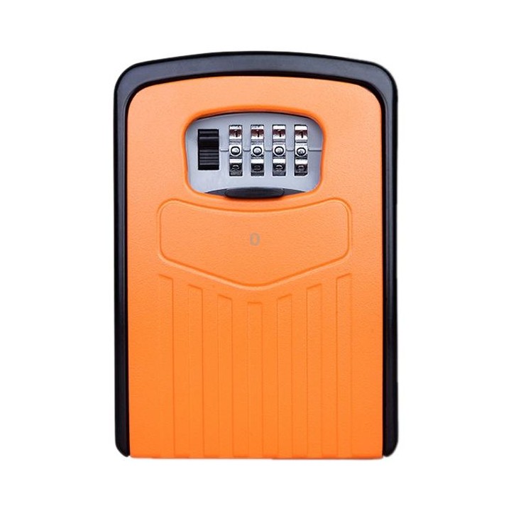 Large Password Lock Metal Storage Box Villa Security Box Wall Cabinet Safety Box(Orange)