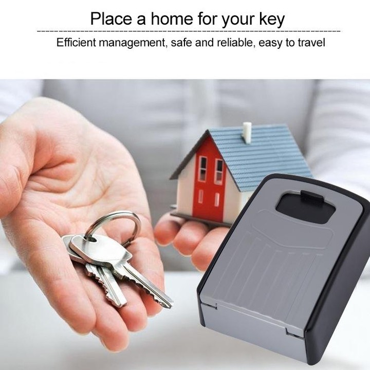 Large Password Lock Metal Storage Box Villa Security Box Wall Cabinet Safety Box(Orange)