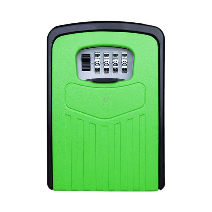 Large Password Lock Metal Storage Box Villa Security Box Wall Cabinet Safety Box(Green)