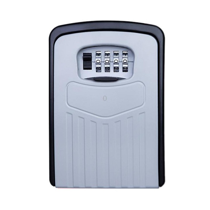 Large Password Lock Metal Storage Box Villa Security Box Wall Cabinet Safety Box(Grey)