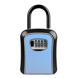 Car Password Lock Storage Box Security Box Hook Installation-free Safety Box(Blue)