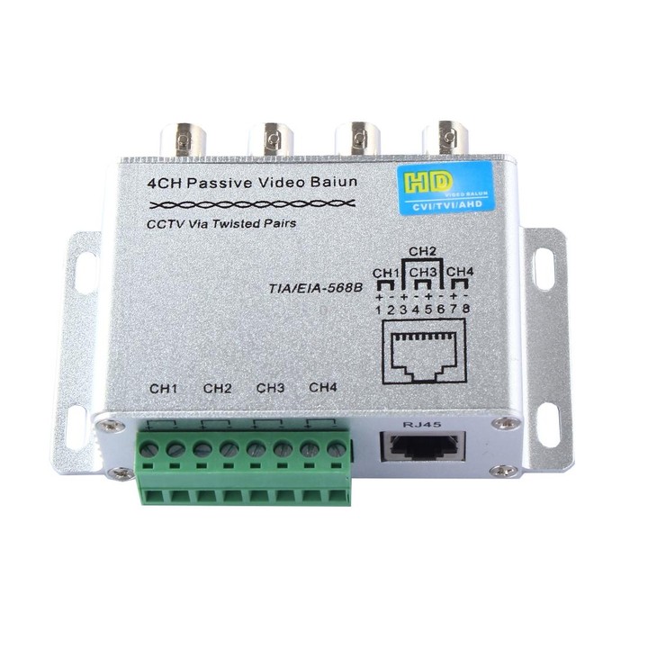HD204A HD-CVI/TVI/AHD CCTV 4CH Passive Video Balun