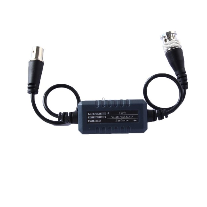 HD CVI/TVI/AHD Coaxial Ground Loop Isolator Video Balun BNC Male to Female Anti-jamming