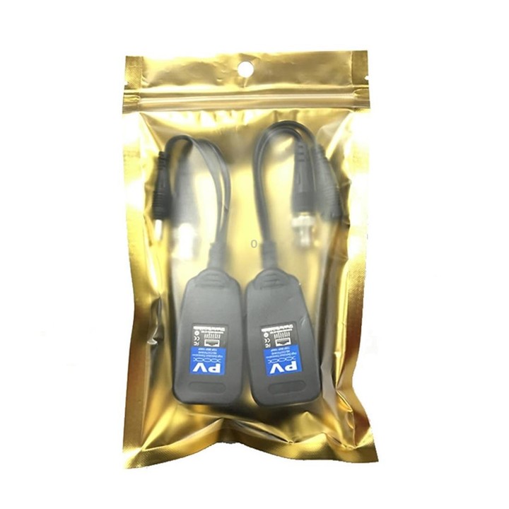 2 PCS Anpwoo 205PV 2 in 1 Power + Video Balun HD-CVI/AHD/CVI Passive Twisted Transceiver