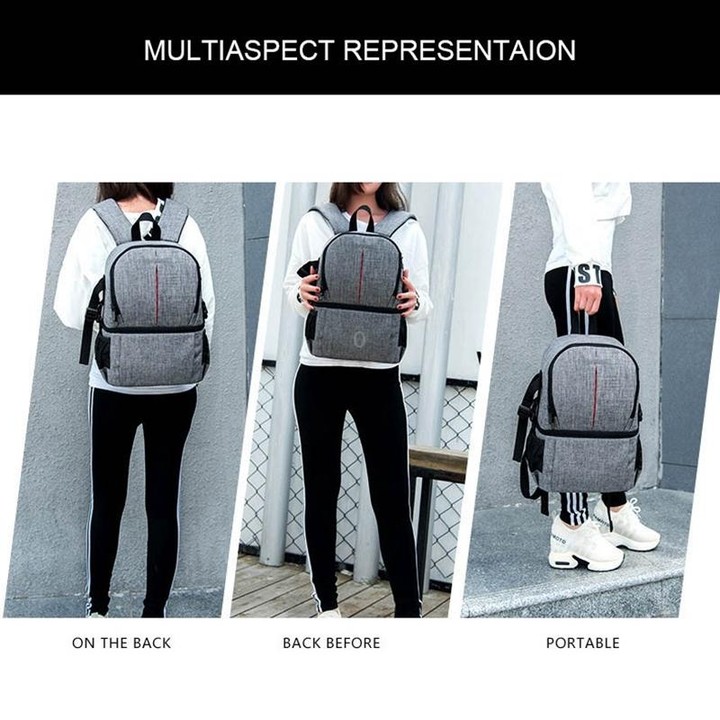 Multi-functional Waterproof Nylon Shoulder Backpack Padded Shockproof Camera Case Bag for Nikon Canon DSLR Cameras(Black)
