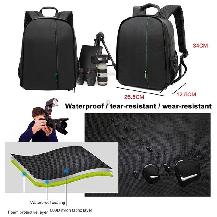 INDEPMAN DL-B012 Portable Outdoor Sports Backpack Camera Bag for GoPro, SJCAM, Nikon, Canon, Xiaomi Xiaoyi YI, Size: 27.5 * 12.5