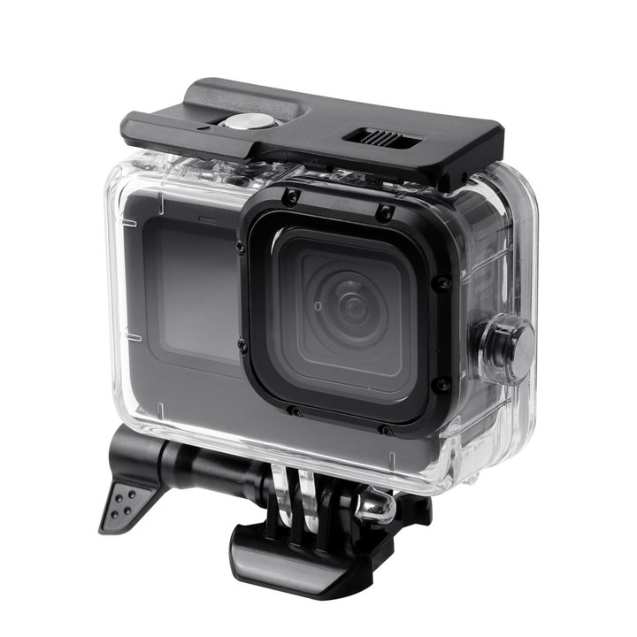 Waterproof Case + Touch Back Cover + Color Lens Filter for GoPro HERO10 Black / HERO9 Black (Pink)