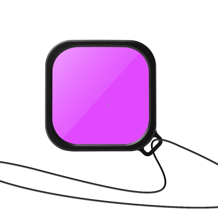 Waterproof Case + Touch Back Cover + Color Lens Filter for GoPro HERO10 Black / HERO9 Black (Purple)