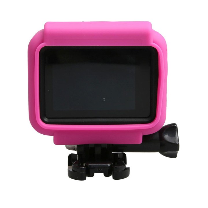 Original for GoPro HERO5 Silicone Border Frame Mount Housing Protective Case Cover Shell(Pink)