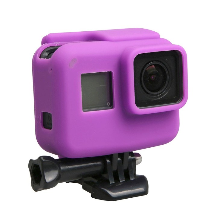 Original for GoPro HERO5 Silicone Border Frame Mount Housing Protective Case Cover Shell(Purple)