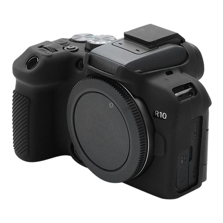 For Canon EOS R10 Soft Silicone Protective Case (Black)