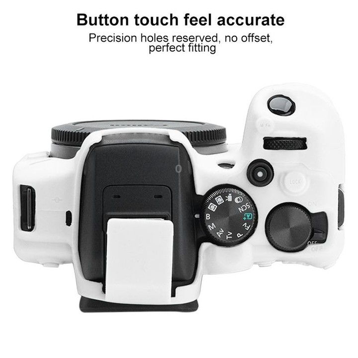 For Canon EOS R10 Soft Silicone Protective Case (White)