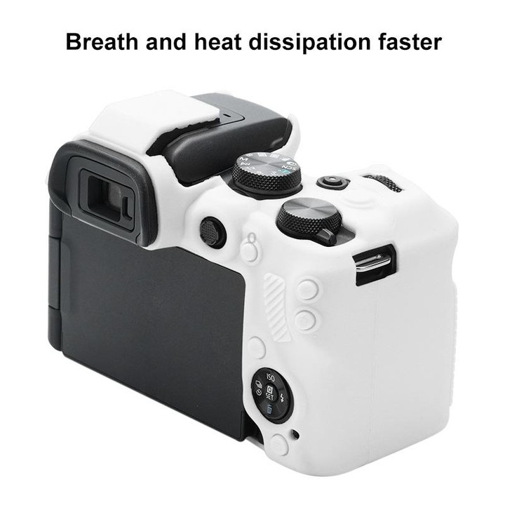 For Canon EOS R10 Soft Silicone Protective Case (White)