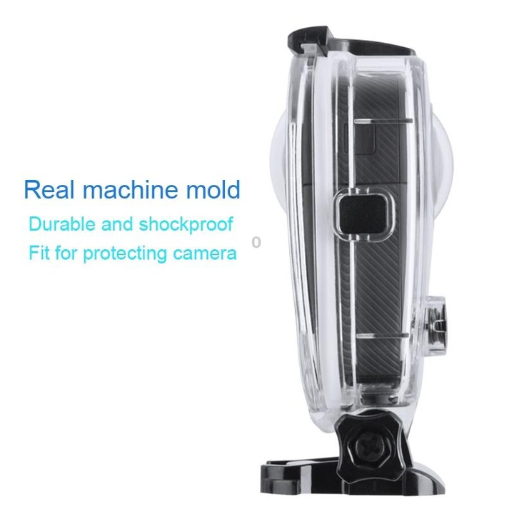 40m Waterproof Housing Protective Case for GoPro Fusion, with Buckle Basic Mount & Screw & Wrench